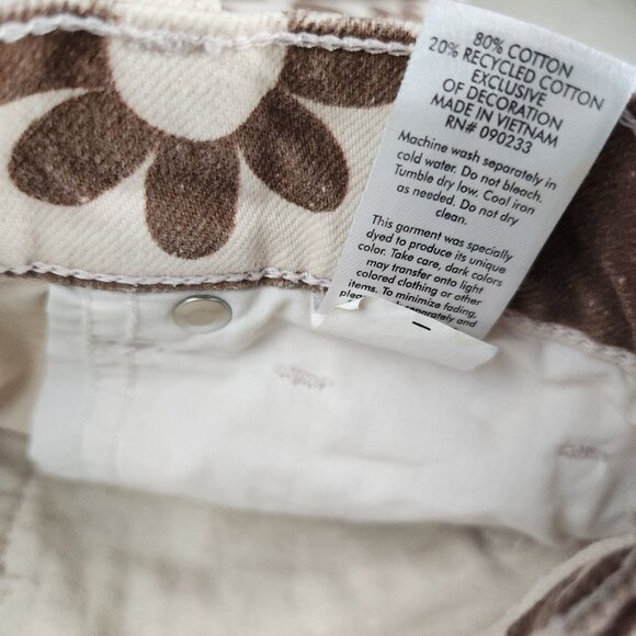 Pacsun Jeans Womens 25 High Rise Straight Leg Eco Flower Plaid Button Fly Frayed - Picture 11 of 13